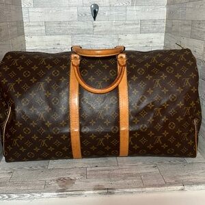 Louis Vuitton Vintage Monogram Bandoulier 55 Travel Handbag EUC